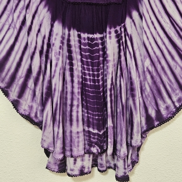 Embroidered pamcho tiedye coastal style one size 100% viscose - Picture 3 of 14